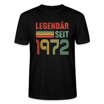 Legendär seit 1972 - Stanley/Stella Unisex Bio-T-Shirt CRAFTER - Schwarz - Vorne - Alina (178cm) & Michal (187cm)