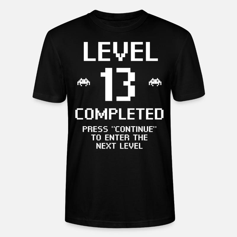 Level 13 Completed - Stanley/Stella Unisex Bio-T-Shirt CRAFTER - Schwarz