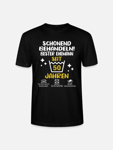 Goldene Hochzeit Ehemann 50 Hochzeitstag - Stanley/Stella Unisex Bio-T-Shirt CRAFTER - Schwarz