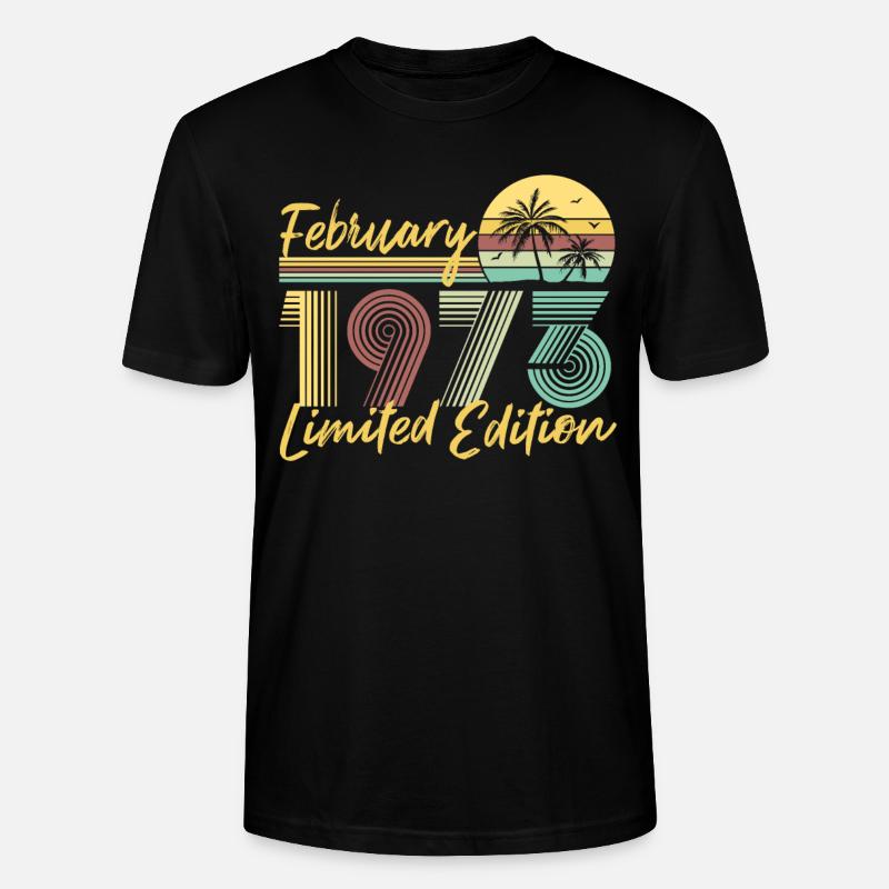 Février 1973 Édition limitée - T-shirt bio CRAFTER Stanley Stella Unisexe - noir