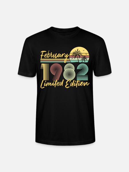Février 1982 Édition limitée - T-shirt bio CRAFTER Stanley Stella Unisexe - noir