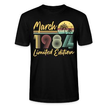 March 1984 Limited Edition - Stanley/Stella Unisex Bio-T-Shirt CRAFTER - Schwarz - Vorne - Alina (178cm) & Michal (187cm)
