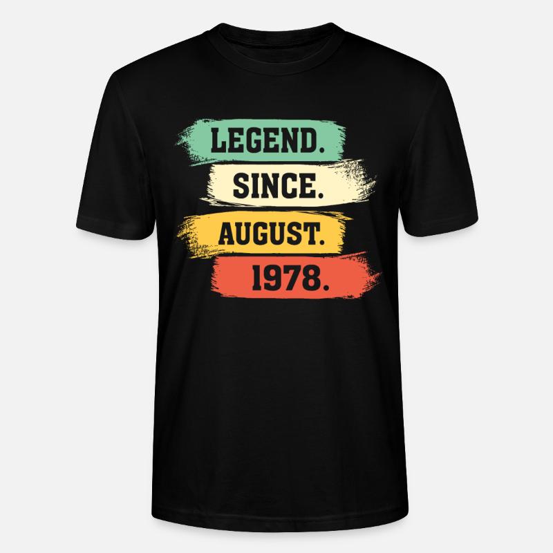 Legend since August 1978 - Stanley/Stella Unisex Bio-T-Shirt CRAFTER - Schwarz