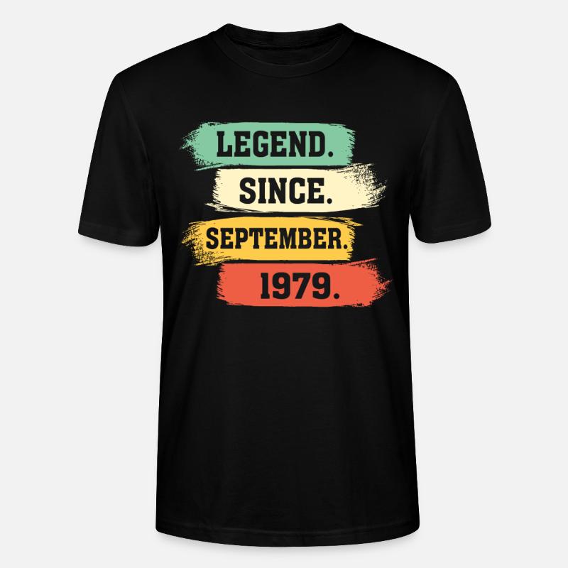 Legend since September 1979 - Stanley/Stella Unisex Bio-T-Shirt CRAFTER - Schwarz
