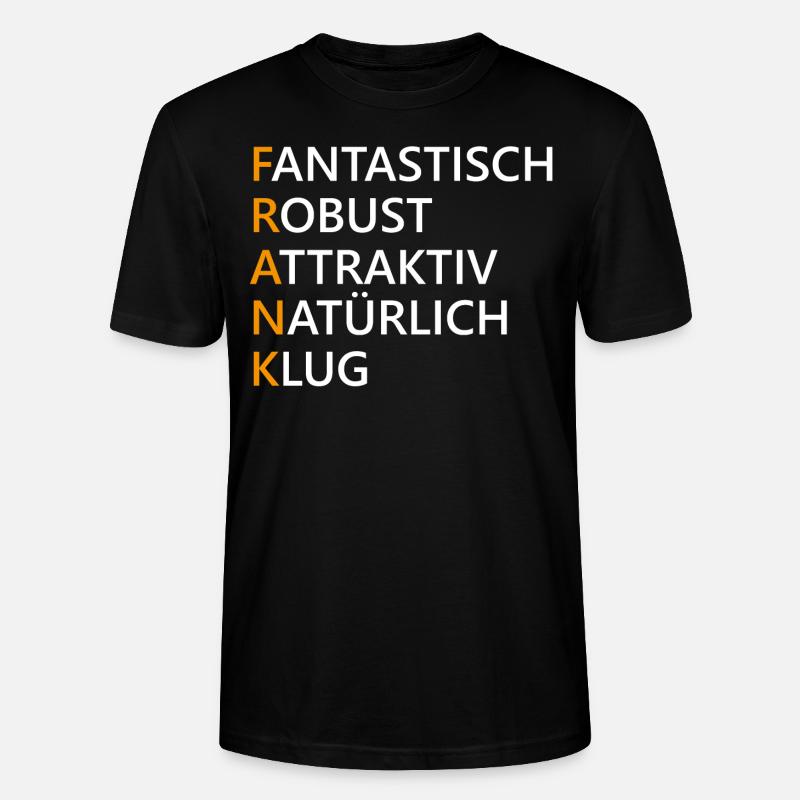 Frank Name Geschenk - Stanley/Stella Unisex Bio-T-Shirt CRAFTER - Schwarz