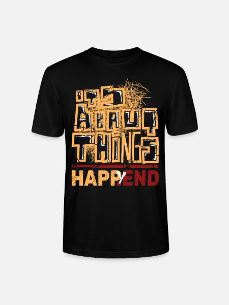 Stilvolles Graffiti und Happy - Stanley/Stella Unisex Bio-T-Shirt CRAFTER - Schwarz