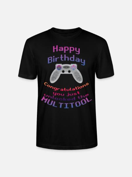 HAPPY BIRTHDAY GAMING - Stanley/Stella Unisex Bio-T-Shirt CRAFTER - Schwarz