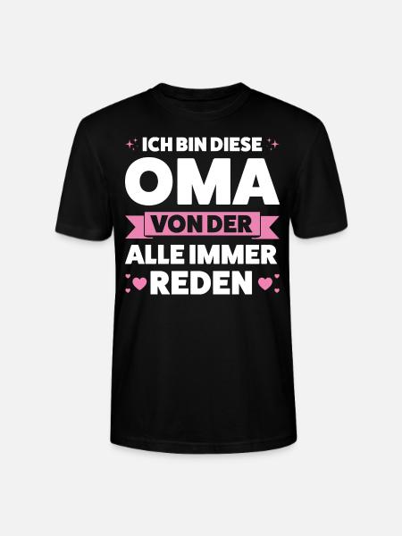 Oma Großmutter Enkelkind Geschenk - Stanley/Stella Unisex Bio-T-Shirt CRAFTER - Schwarz