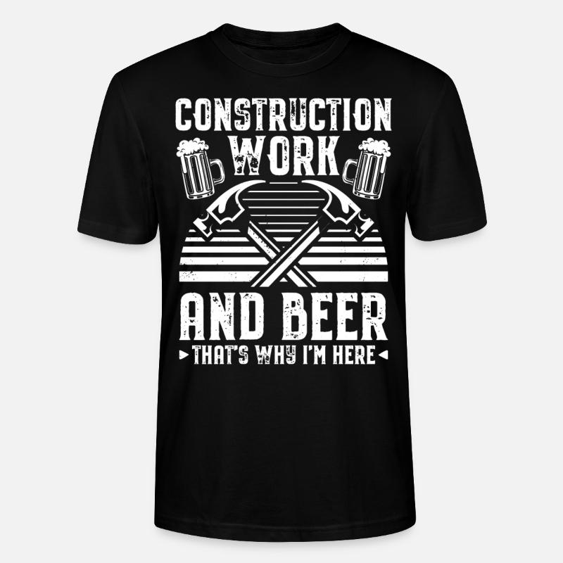 Bauarbeiter Bier - Stanley/Stella Unisex Bio-T-Shirt CRAFTER - Schwarz