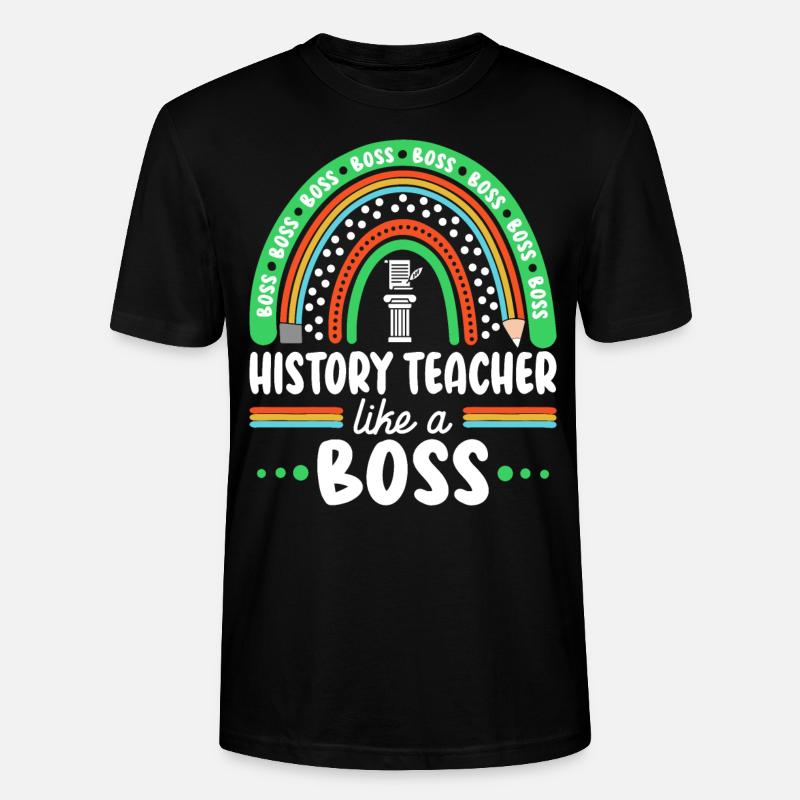 Humor-Geschichtslehrer als Cheflehrer - Stanley/Stella Unisex Bio-T-Shirt CRAFTER - Schwarz