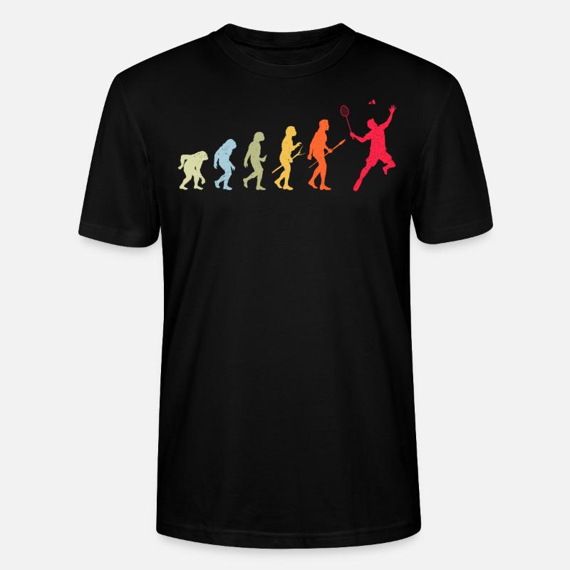 Évolution du badminton - T-shirt bio CRAFTER Stanley Stella Unisexe - noir