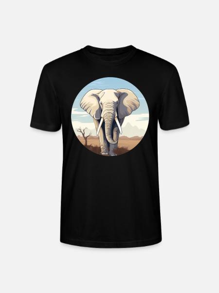 Elefant - Stanley/Stella Unisex Bio-T-Shirt CRAFTER - Schwarz