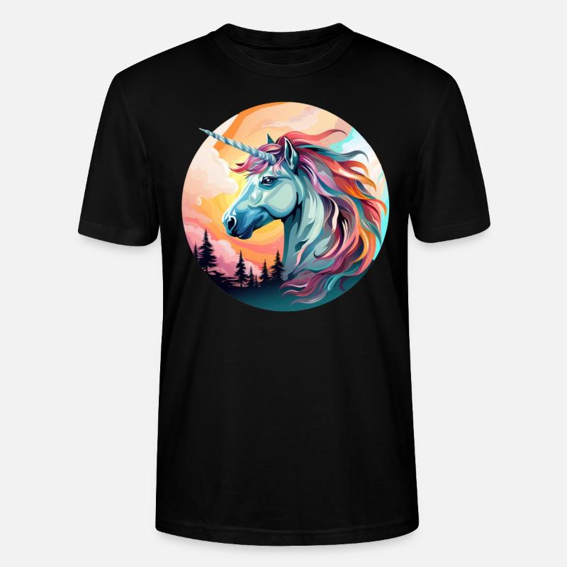 Einhorn - Stanley/Stella Unisex Bio-T-Shirt CRAFTER - Schwarz