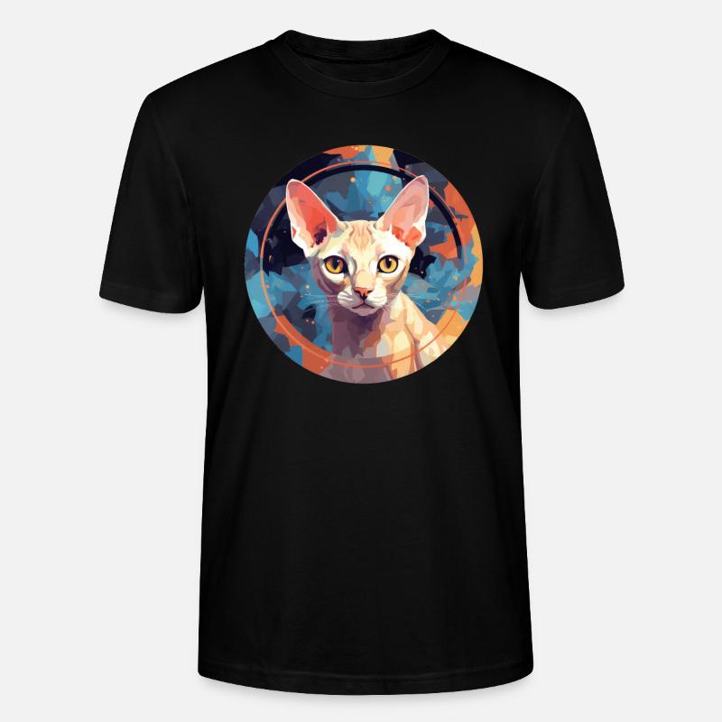 Devon Rex Chat - T-shirt bio CRAFTER Stanley Stella Unisexe - noir