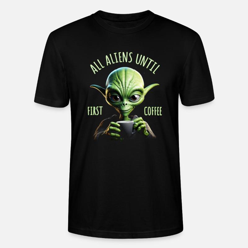 Coffee Alien - Stanley/Stella Unisex Bio-T-Shirt CRAFTER - Schwarz