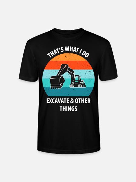 Bagger Baggerfahrer Baggerwagen - Stanley/Stella Unisex Bio-T-Shirt CRAFTER - Schwarz