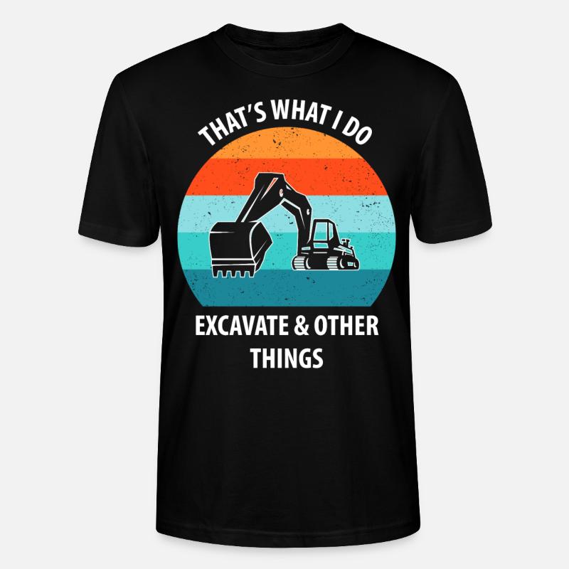 Bagger Baggerfahrer Baggerwagen - Stanley/Stella Unisex Bio-T-Shirt CRAFTER - Schwarz