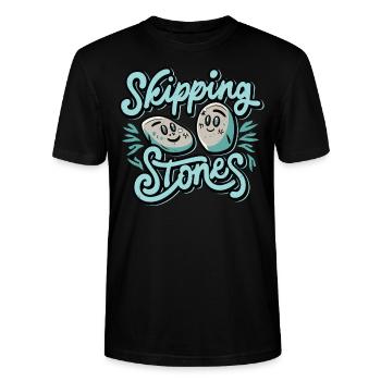 Skipping Stones - Stanley/Stella Unisex Bio-T-Shirt CRAFTER - Schwarz - Vorne - Alina (178cm) & Michal (187cm)