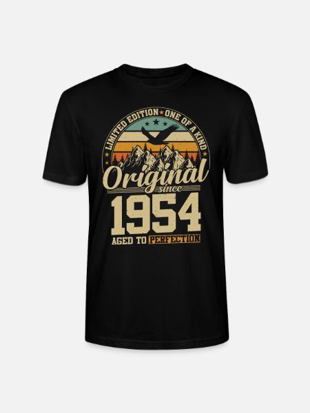 Legendary 70th birthday 1954 - Stanley/Stella CRAFTER Unisex Organic T-Shirt - black
