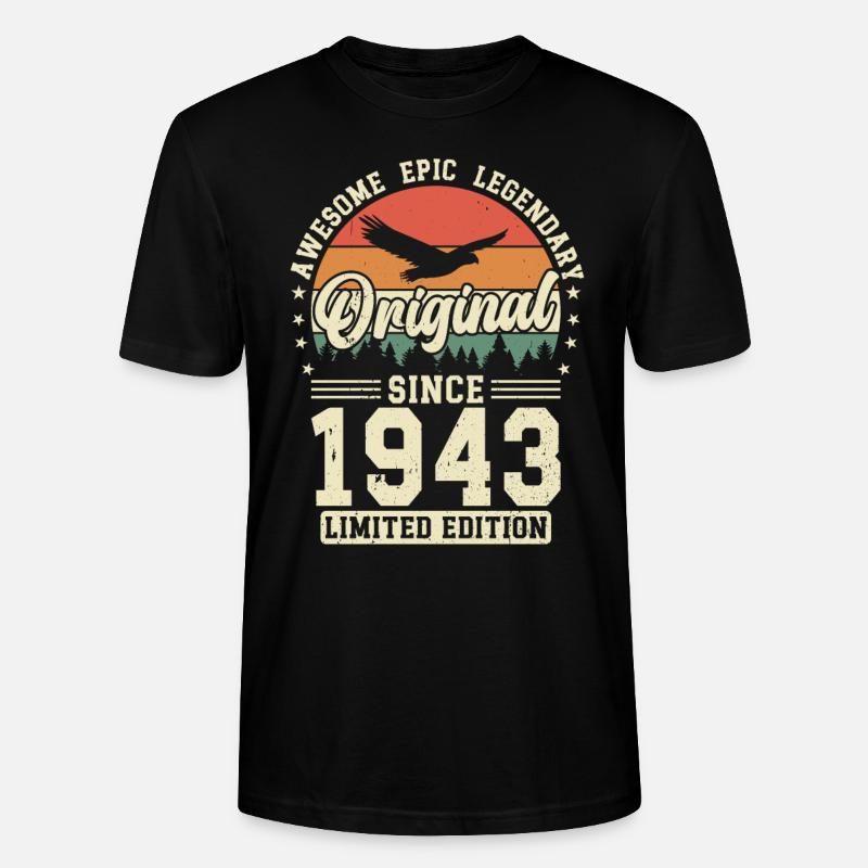 1943: Zeitlos Legendär - Stanley/Stella Unisex Bio-T-Shirt CRAFTER - Schwarz