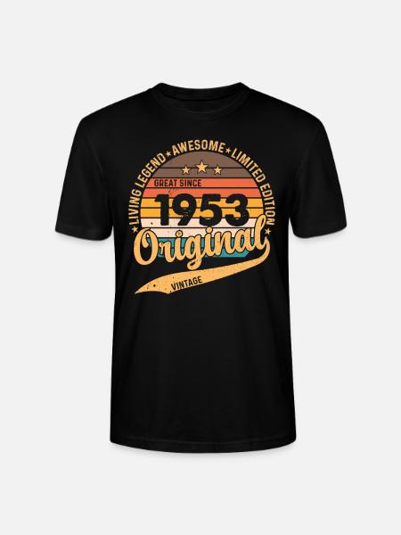 70 års fødselsdag årgang 1953 - Stanley Stella CRAFTER unisex økologisk-T-shirt - sort