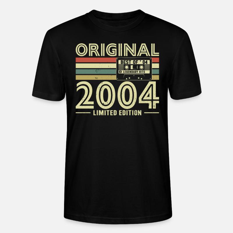 Millésime Anniversaire 2004 - T-shirt bio CRAFTER Stanley Stella Unisexe - noir