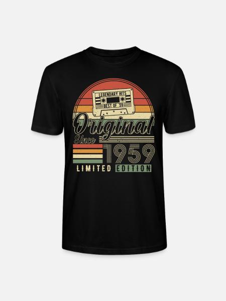 Legendary 65th birthday 1959 - Stanley/Stella CRAFTER Unisex Organic T-Shirt - black