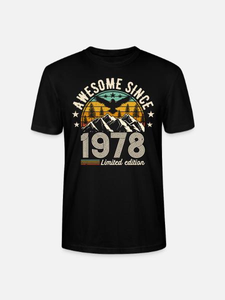 Birthday tradition '78 - Stanley/Stella CRAFTER Unisex Organic T-Shirt - black