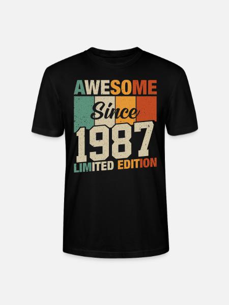Legends of 1987 - Stanley/Stella CRAFTER Unisex Organic T-Shirt - black