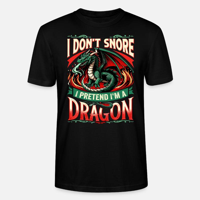 Drachen Flüsterer – Ich Schnarche Nicht - Stanley/Stella Unisex Bio-T-Shirt CRAFTER - Schwarz