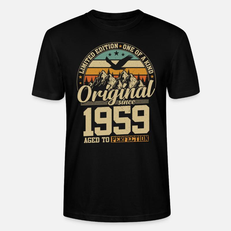 Jubilee Joy 1959 - Stanley/Stella CRAFTER Unisex Organic T-Shirt - black