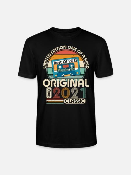 Happy years 2021 - Stanley/Stella CRAFTER Unisex Organic T-Shirt - black