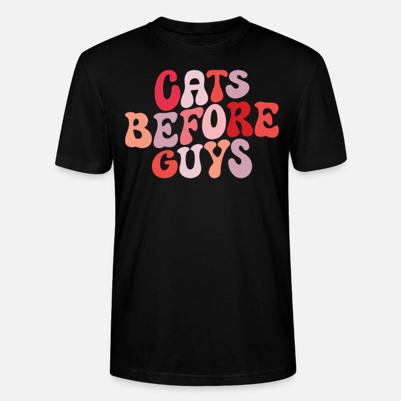 Katzen, bevor Jungs Katzen lieben - Stanley/Stella Unisex Bio-T-Shirt CRAFTER - Schwarz