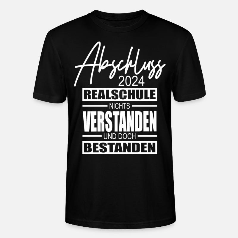 Abschluss 2024 Realschule - Stanley/Stella Unisex Bio-T-Shirt CRAFTER - Schwarz