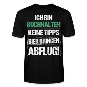 Je suis comptable - apportez de la bière et partez - T-shirt bio CRAFTER Stanley Stella Unisexe - noir - Devant - Alina (178cm) & Michal (187cm)