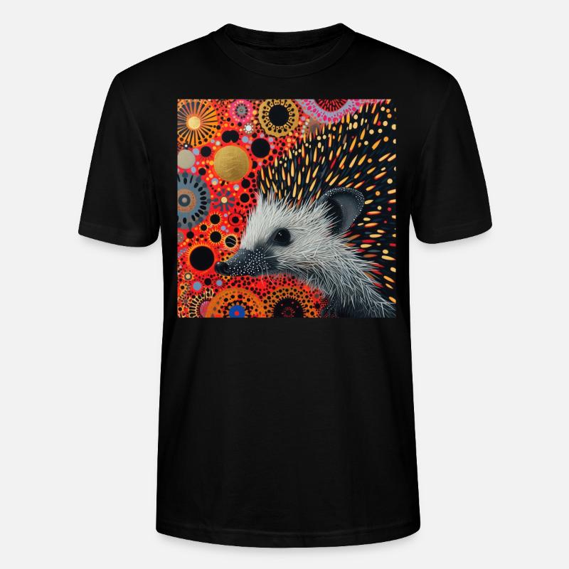 igel, bunt, tier, geschenk, geschenkidee - Stanley/Stella Unisex Bio-T-Shirt CRAFTER - Schwarz