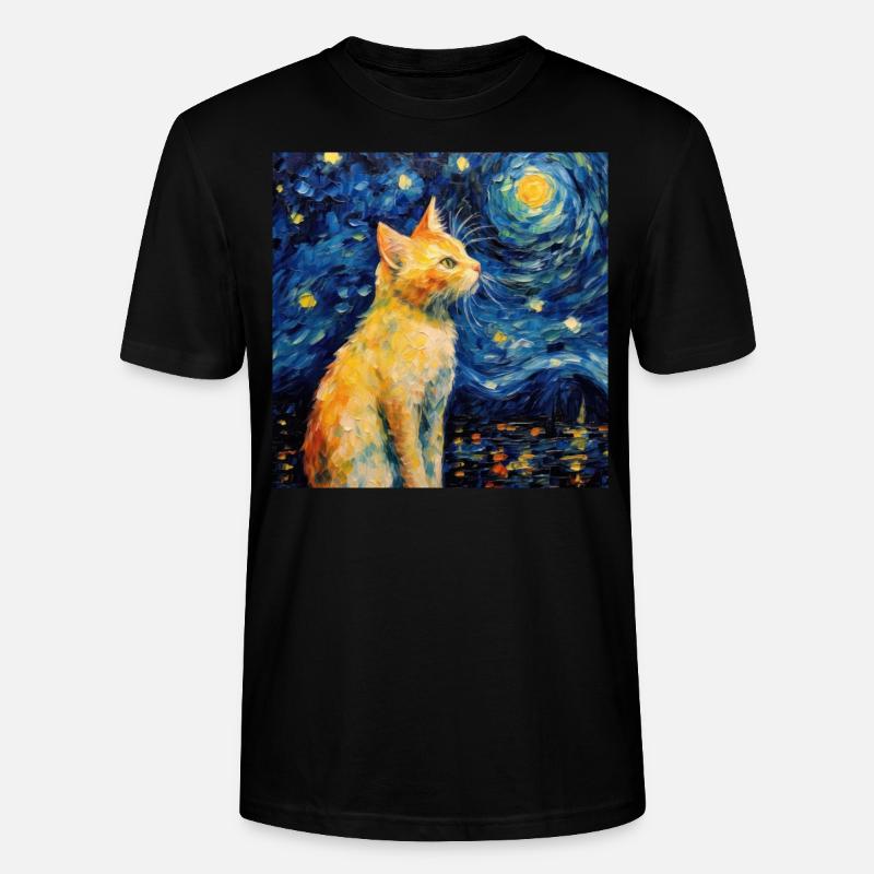 Chat, Motif De Chat - T-shirt bio CRAFTER Stanley Stella Unisexe - noir