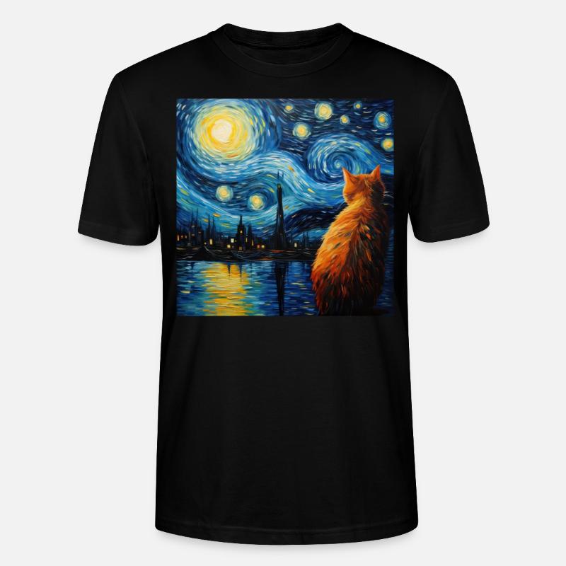 Chat, Motif De Chat - T-shirt bio CRAFTER Stanley Stella Unisexe - noir
