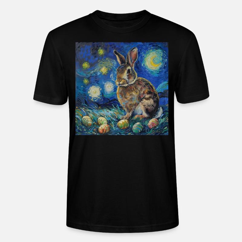 Easter Bunny, Easter, Bunny - Stanley/Stella CRAFTER Unisex Organic T-Shirt - black