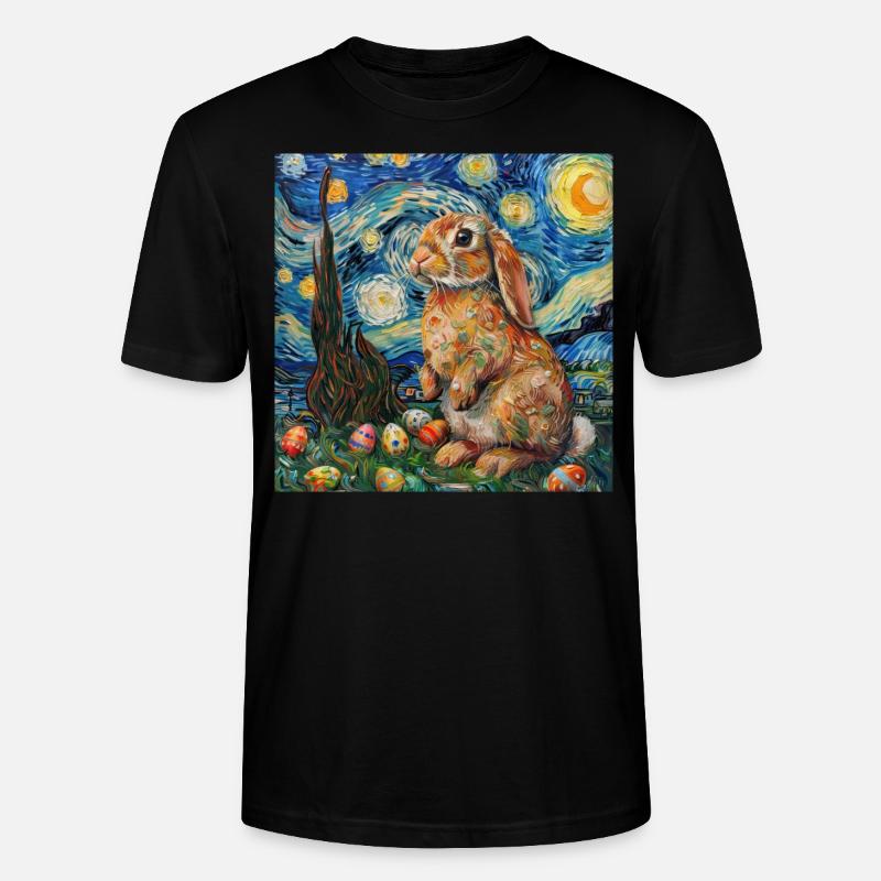 Easter Bunny, Easter, Bunny - Stanley/Stella CRAFTER Unisex Organic T-Shirt - black
