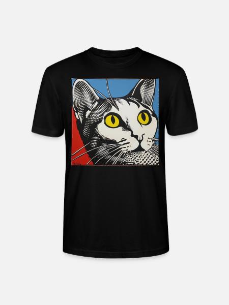 Cat, Cat Motif - Stanley/Stella CRAFTER Unisex Organic T-Shirt - black