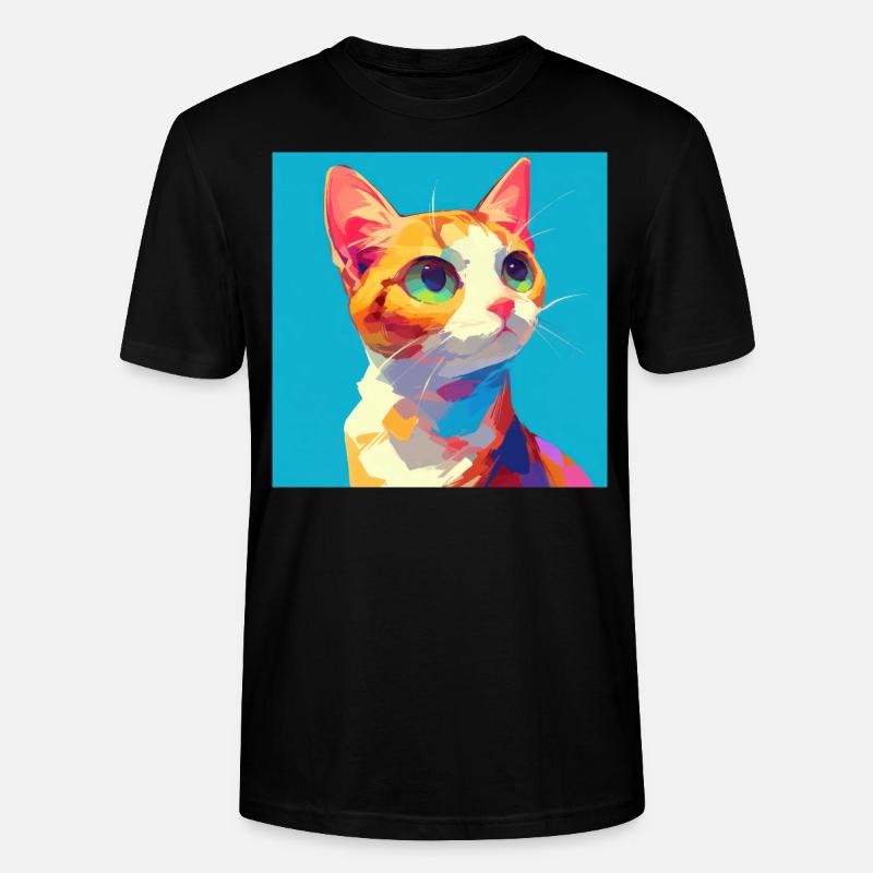 Chat, Motif De Chat - T-shirt bio CRAFTER Stanley Stella Unisexe - noir
