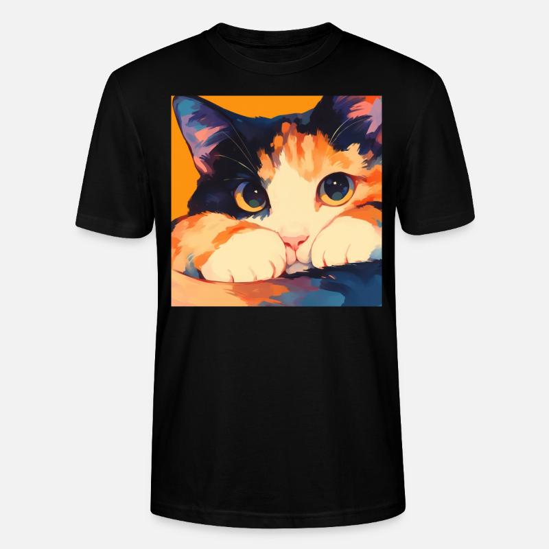 Chat, Motif De Chat - T-shirt bio CRAFTER Stanley Stella Unisexe - noir