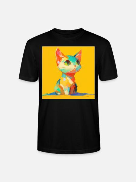 Cat, Cat Motif - Stanley/Stella CRAFTER Unisex Organic T-Shirt - black