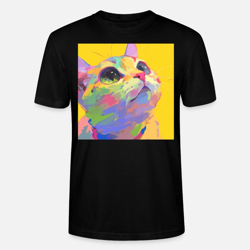 Chat, Motif De Chat - T-shirt bio CRAFTER Stanley Stella Unisexe - noir