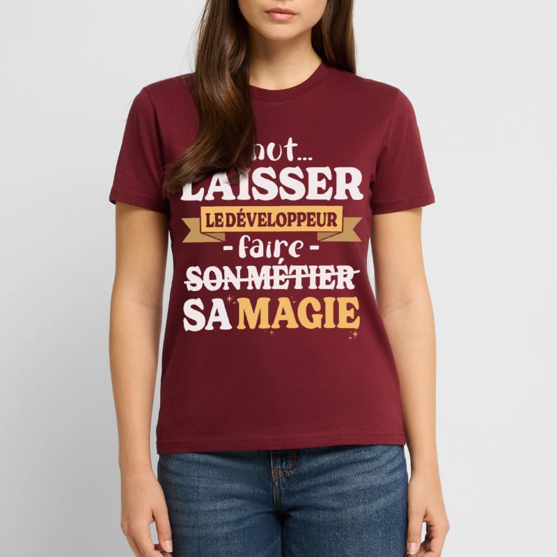 Developer Makes His Magic Humor Dev Stanley/Stella CRAFTER Unisex Organic T-Shirt