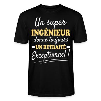 Exceptionnel Ingénieur Retraité - T-shirt bio CRAFTER Stanley Stella Unisexe - noir - Devant - Alina (178cm) & Michal (187cm)