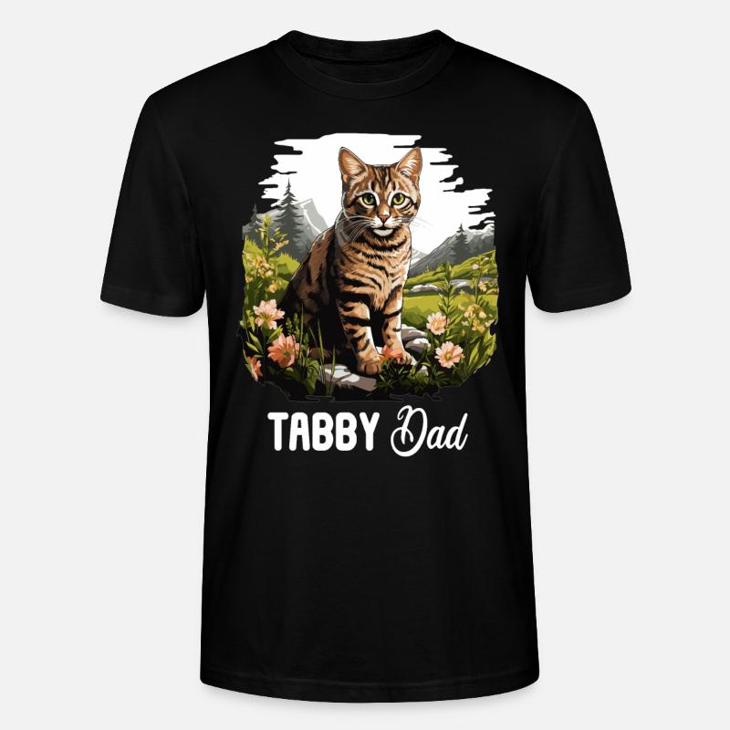 Tabby Kitten Tabby Cat - Stanley/Stella CRAFTER Unisex Organic T-Shirt - black