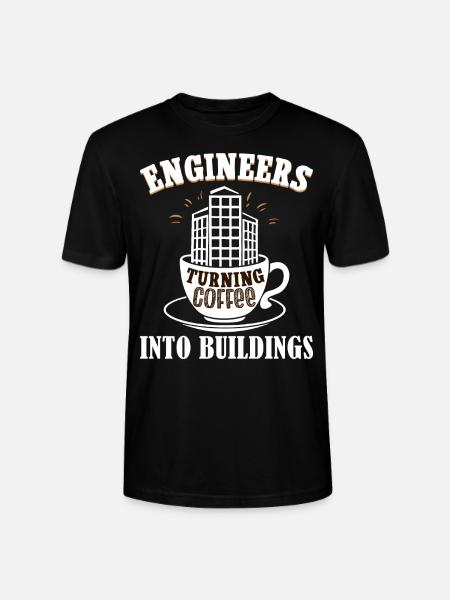 Humour Café Civil Engineering - Stanley/Stella CRAFTER Unisex Organic T-Shirt - black
