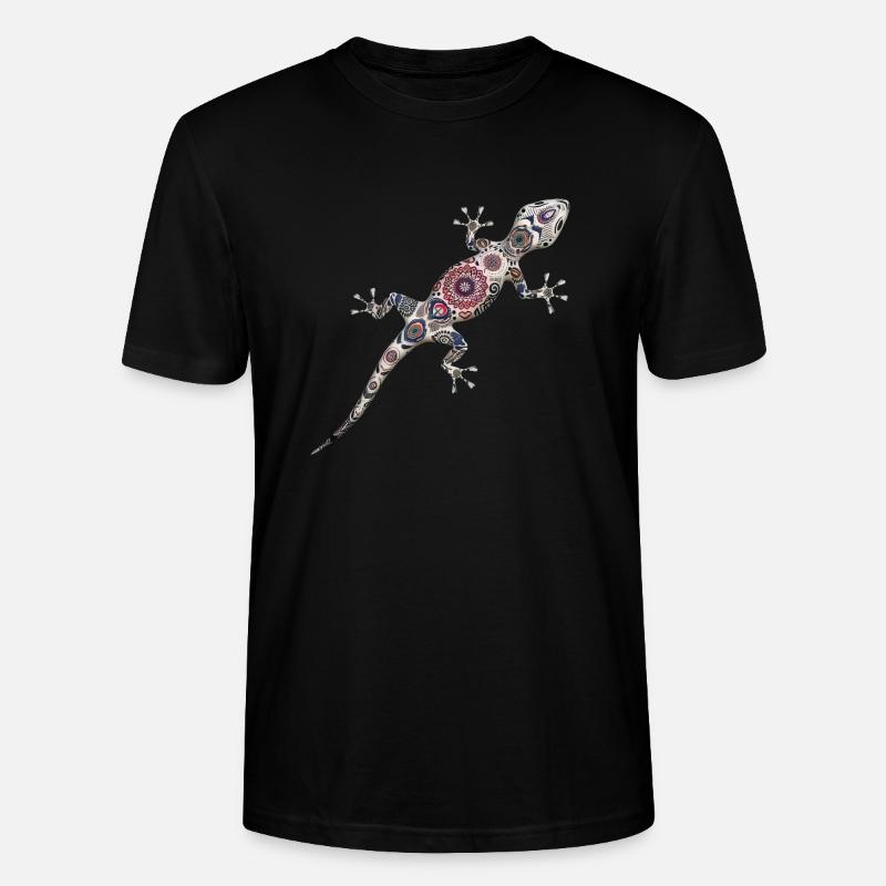 Lizard with pattern - Stanley/Stella CRAFTER Unisex Organic T-Shirt - black